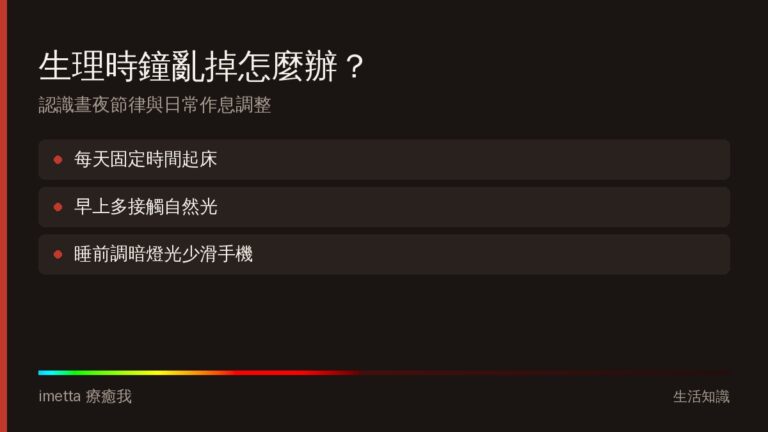 生理時鐘亂掉怎麼辦?認識晝夜節律與日常作息調整一次看懂